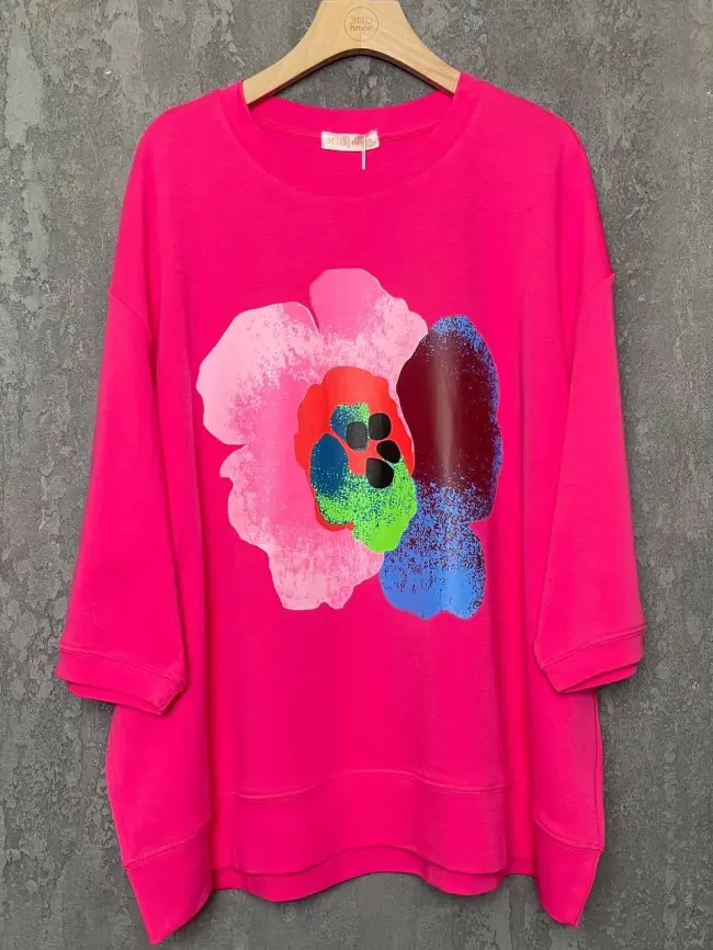 Лонгслив Цветы 25001 ЭттоПлюс Размер 50-58 фото 53