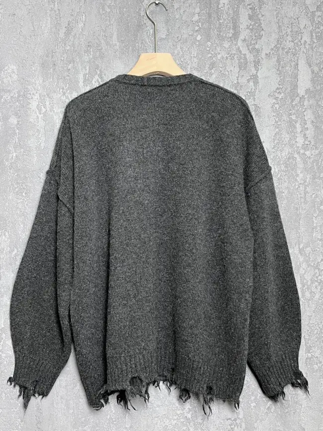 Джемпер рваный оверсайз 58196 Размер 48-58 фото 40