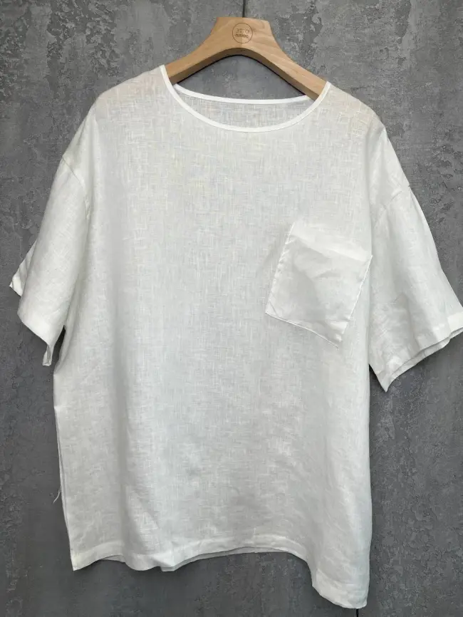 Футболка лен карман 24080 Размер 50-56 фото 7