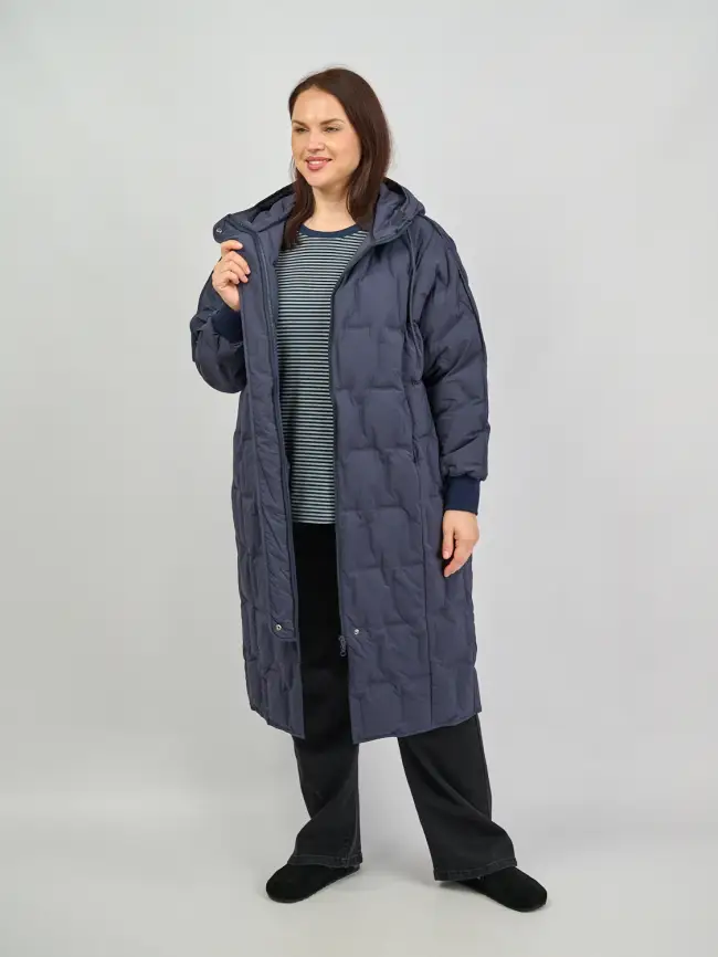 Пуховое пальто 6327 Размеры 50-60 фото 16