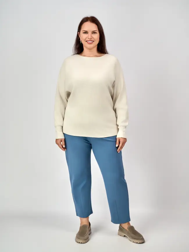 Джемпер в рубчик ЭТТО ПЛЮС 717 Размер 48-58 фото 52