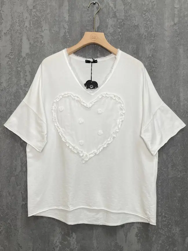 Футболка Сердце 6001 Италия Размер 50-58 фото 2