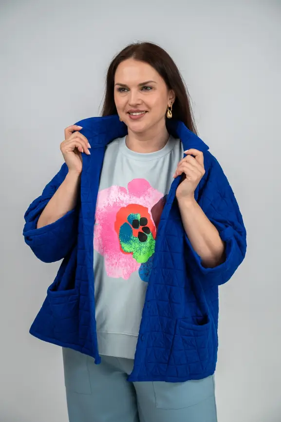 Лонгслив Цветы 25001 ЭттоПлюс Размер 50-58 фото 4