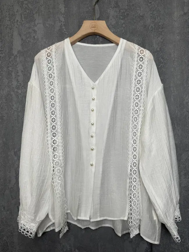 Блуза с разрезами 7704 Размер 50-58 фото 7