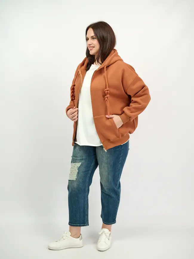 Худи зип утепленное оверсайз 506 Размер 50-58 фото 218