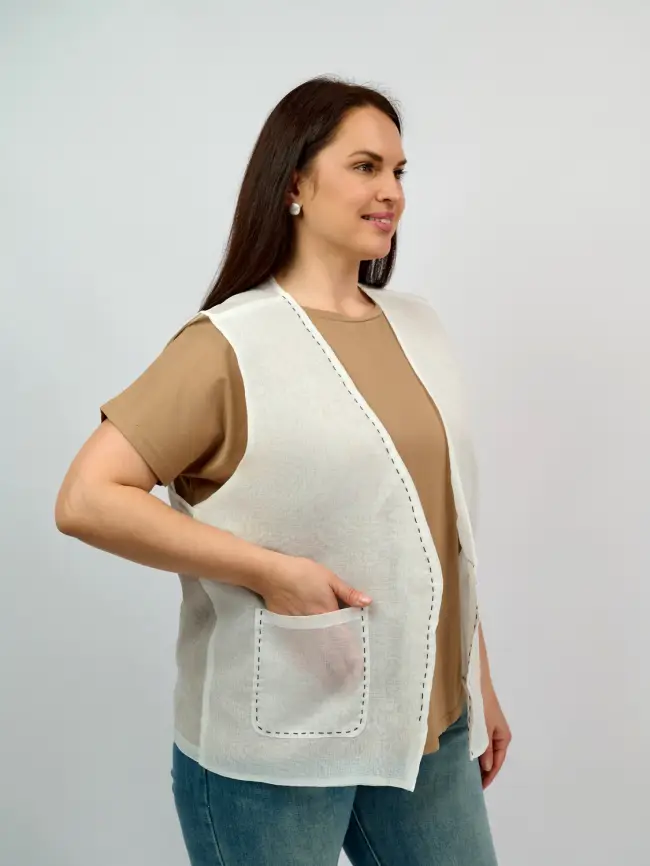 Жилет "Сетка" 9251 Размер 50-58 фото 7