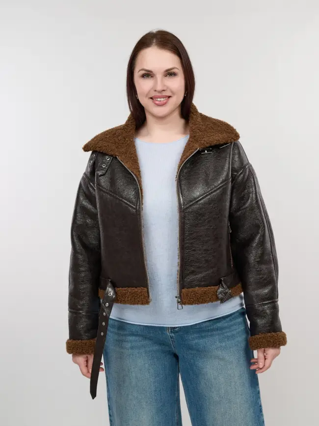 Дубленка авиатор 18907 Размер 50-54 фото 1