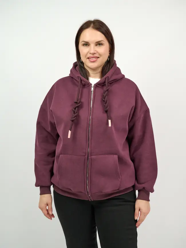 Худи зип утепленное оверсайз 506 Размер 50-58 фото 232
