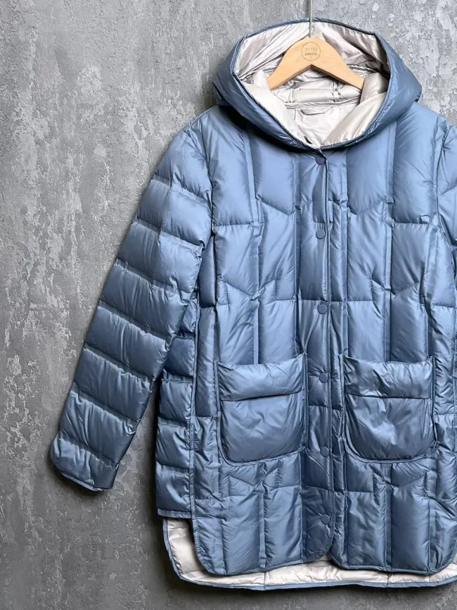 Куртка стёганая с капюшоном 9063 Размер 46-52 фото 14