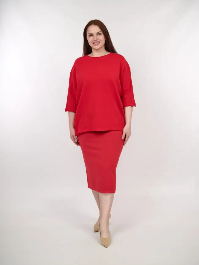 Юбка-карандаш ЭттоПлюс 272 Размер 50-54 фото 56