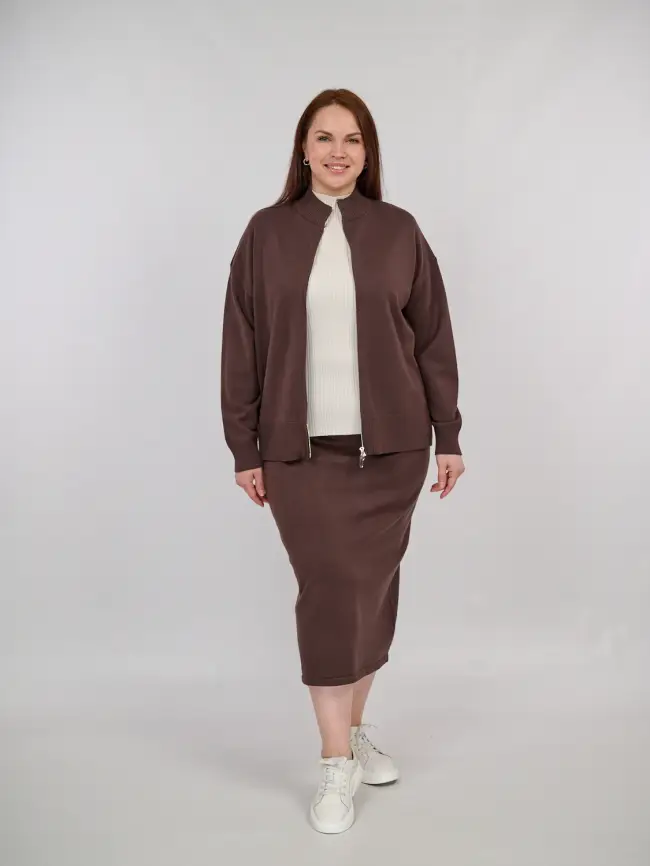 Кофта на молнии 25411 ЭттоПлюс Размер 50-58 фото 3