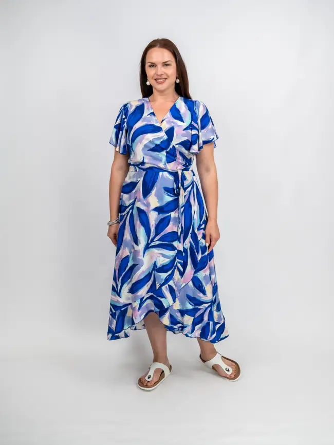 Платье на запахе ЭттоПлюс 044 размеры 48 - 58 фото 37