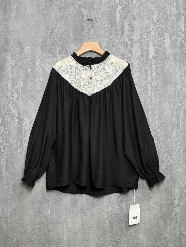 Блуза с гипюром 8013 размер 50- 58 фото 8