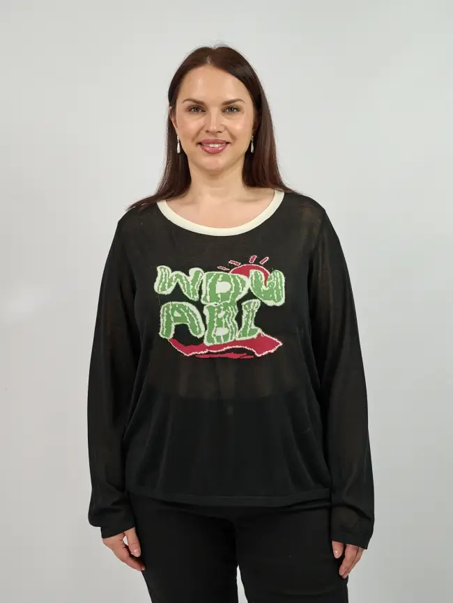 Джемпер с принтом 22717 размер 50- 58 фото 13