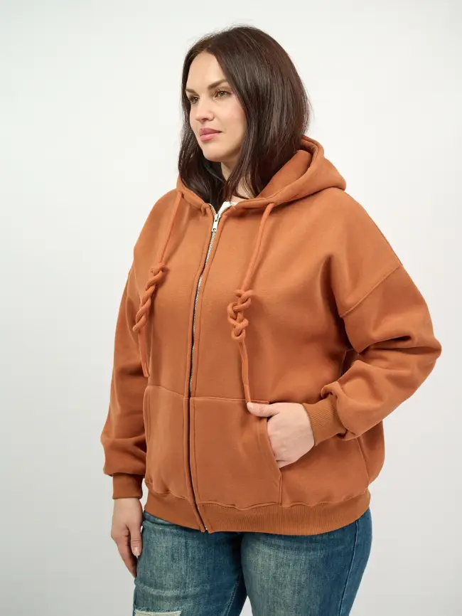 Худи зип утепленное оверсайз 506 Размер 50-58 фото 219