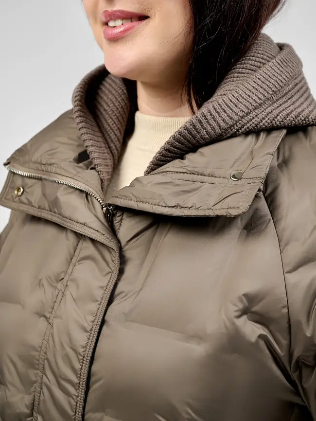 Пальто с вязаным капюшоном №2 8893 Размер 50-56 фото 11