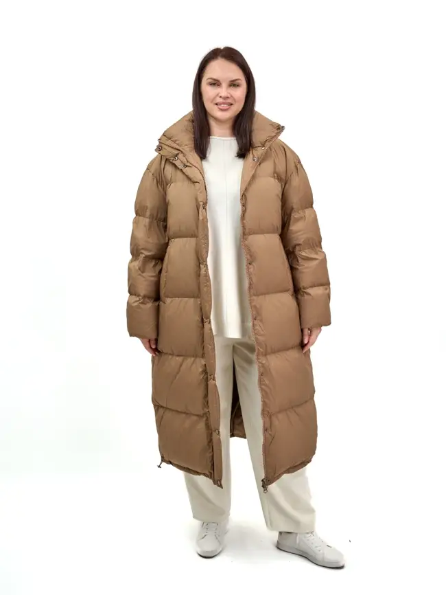 Пуховое пальто 9066 Размер 54-58 фото 35