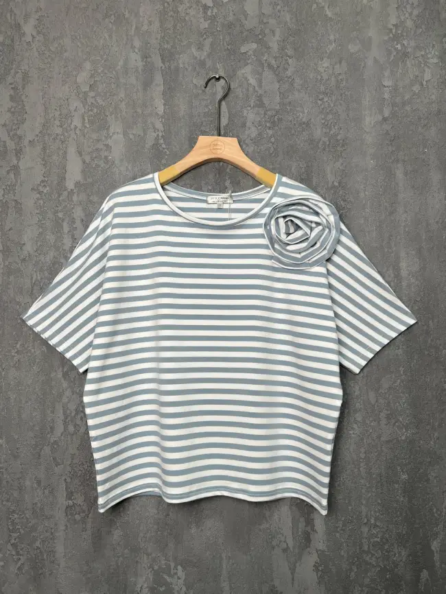Футболка полоска ЭттоПлюс 33415 Размеры 50-58 фото 20