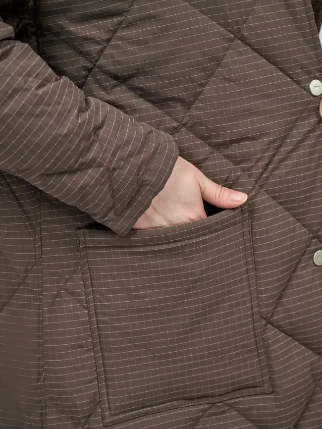 Пуховое пальто 61010 Размер 50-56 фото 21