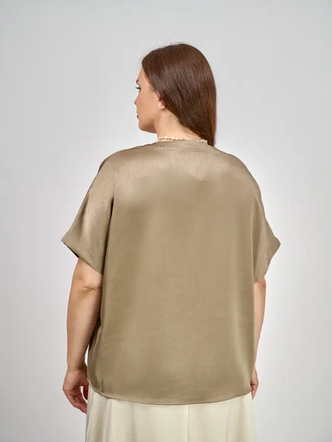 Блуза с v-вырезом ЭттоПлюс 1003 Размеры 50-58 фото 19