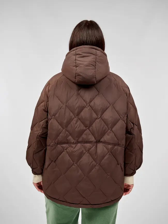 Стеганая куртка с капюшоном 8815 Размер 48-54 фото 6