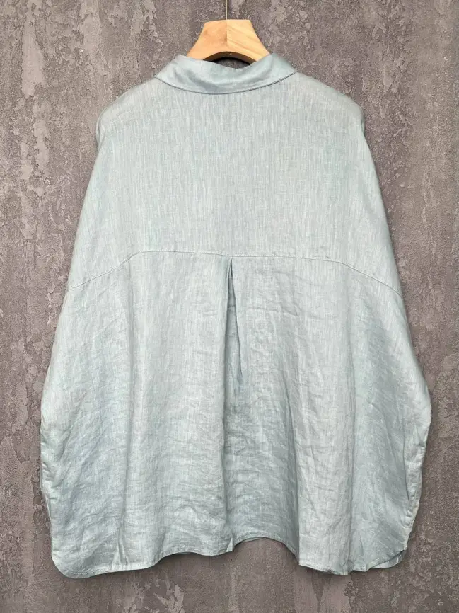 Льняная рубашка 8341 фото 16