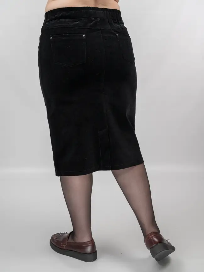 Юбка вельвет 33413 ЭттоПлюс Размеры 50-58 фото 10