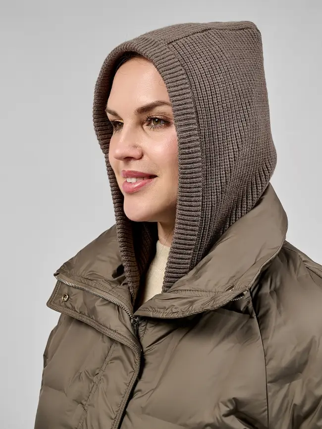 Пальто с вязаным капюшоном №2 8893 Размер 50-56 фото 16