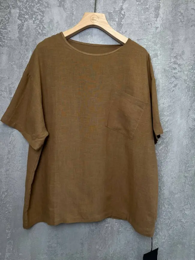 Футболка лен карман 24080 Размер 50-56 фото 9