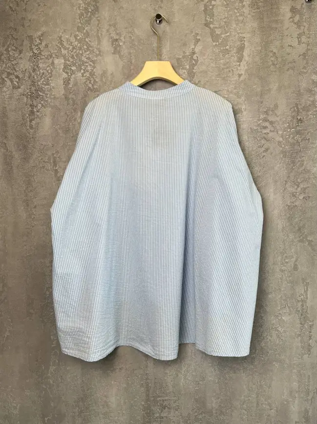 Рубашка фонарик Италия 3160 полоска Размер 52-58 фото 45