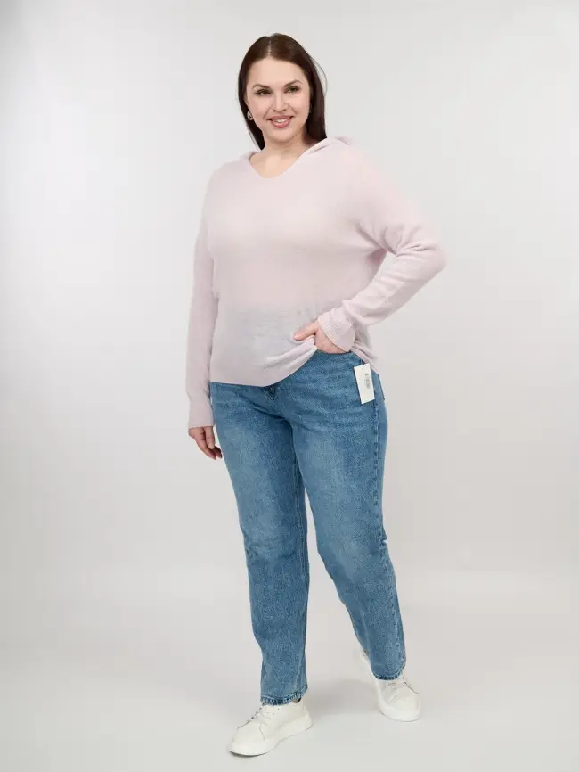 Шерстяной джемпер с капюшоном 25676 Размер 46-54 фото 44