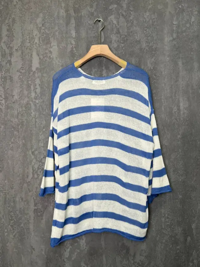 Джемпер облегченный в полоску ЭттоПлюс 25107 Размер 54-58 фото 15