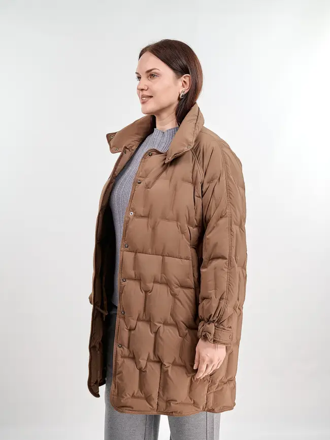 Пуховое пальто 6325 Размер 46-56 фото 18