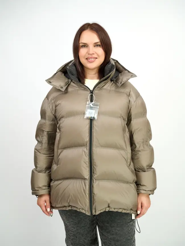 Пуховик зимний 9903 удлиненный Размер 50-60 фото 5