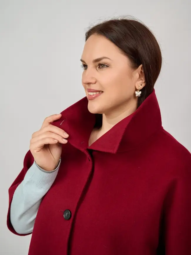 Пальто шерсть 0718 Размер 50-58 фото 3