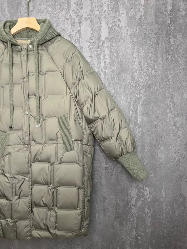 Пуховое пальто 6562 Размер 48-56 фото 4