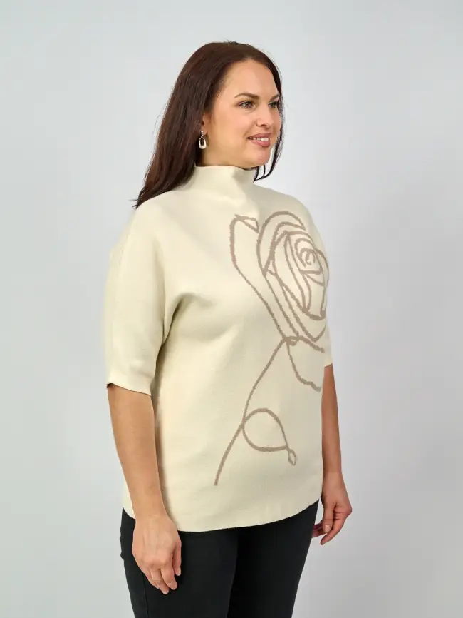 Джемпер Роза 87654 ЭттоПлюс Размер 52-56 фото 14