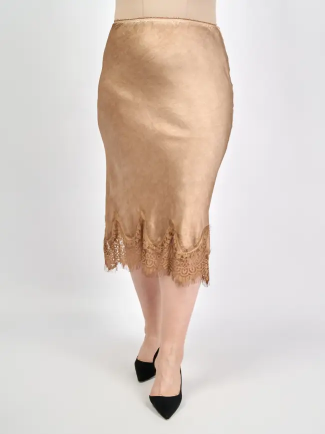 Юбка с кружевом 6292 Италия Размер 46-54 фото 36