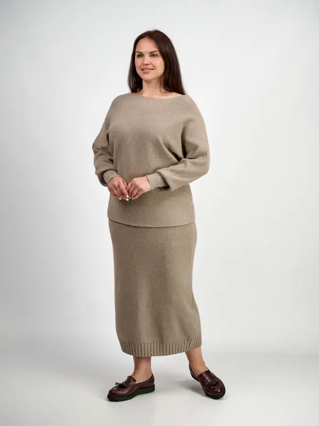 Джемпер в рубчик ЭТТО ПЛЮС 717 Размер 48-58 фото 25