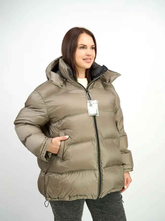 Пуховик зимний 9903 удлиненный Размер 50-60 фото 6