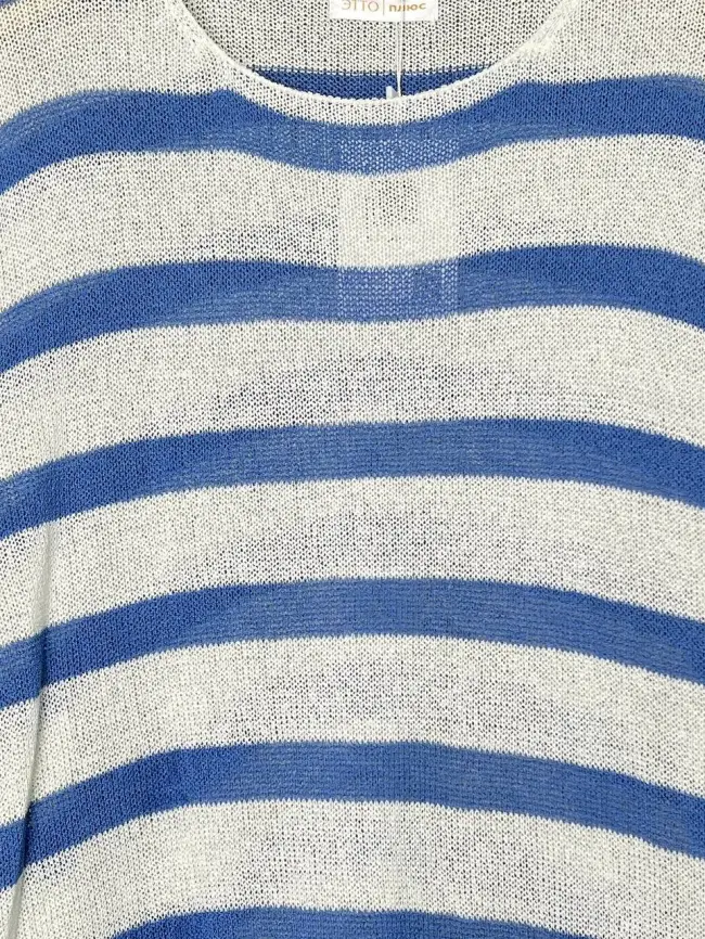 Джемпер облегченный в полоску ЭттоПлюс 25107 Размер 54-58 фото 14