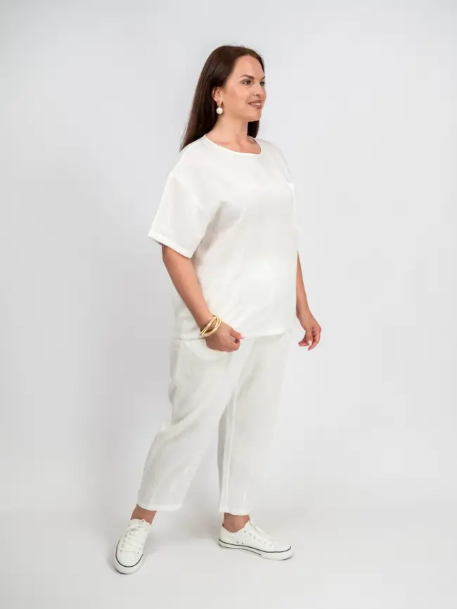 Футболка лен карман 24080 Размер 50-56 фото 6