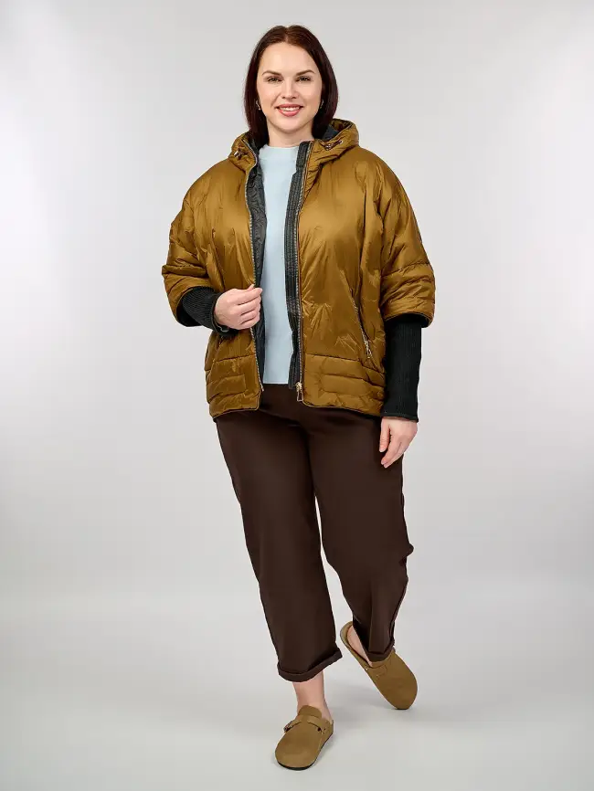 Куртка с трикотажным рукавом 6560 Размер 48-54 фото 21