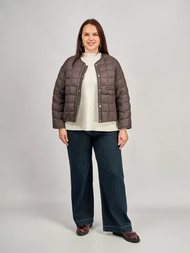 Куртка пух легкая 8176 Размер 44-52 фото 2