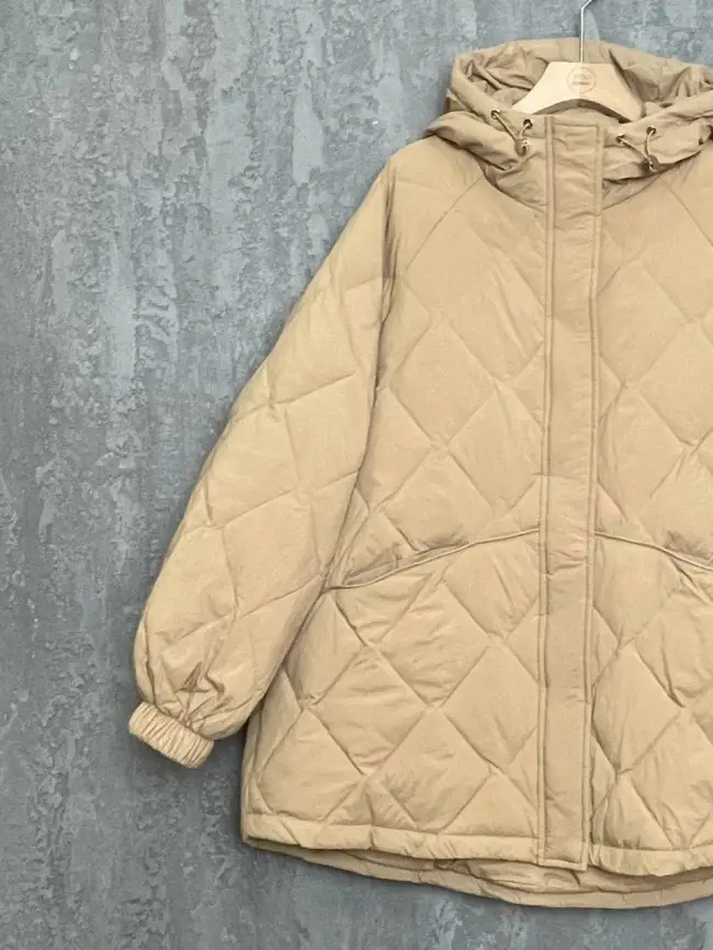 Стеганая куртка с капюшоном 8815 Размер 48-54 фото 59