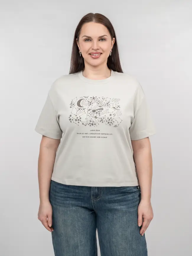 Футболка с принтом 95143 Размер 50-54 фото 1