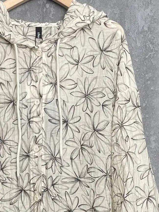 Ветровка-пыльник в цветок 9176 Размер 50-58 фото 22