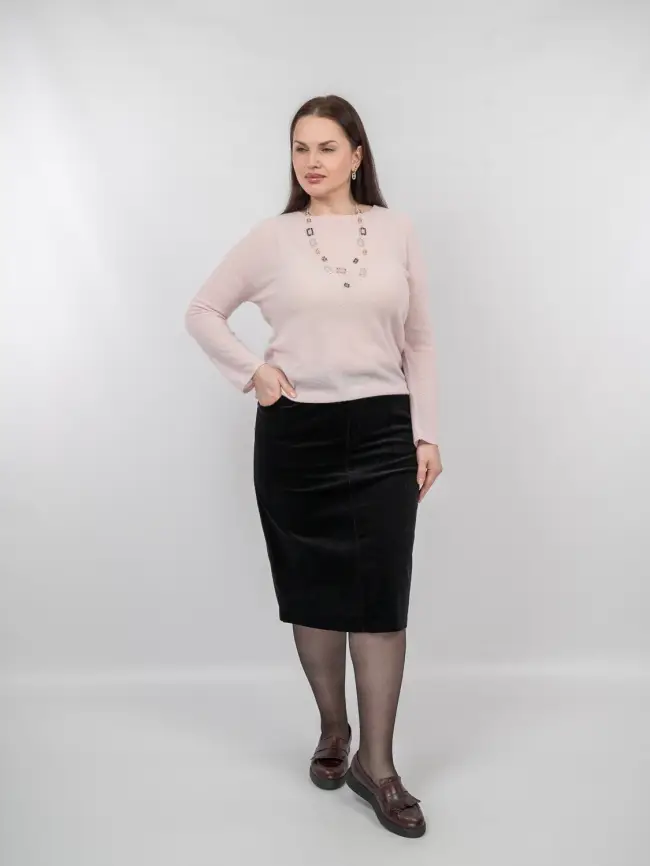 Юбка вельвет 33413 ЭттоПлюс Размеры 50-58 фото 1