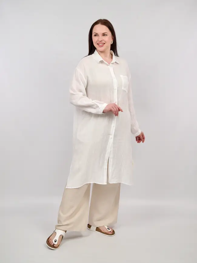 Рубашка-кардиган 2508 Размер 50-58 фото 29