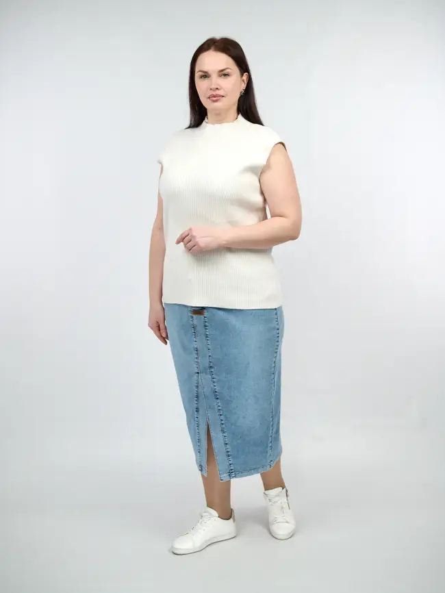 Джемпер без рукавов ЭттоПлюс 876 Размер 54-58 фото 41